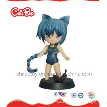 Little Cat Girl Plastic Figure Toy (CB-PM032-Y)